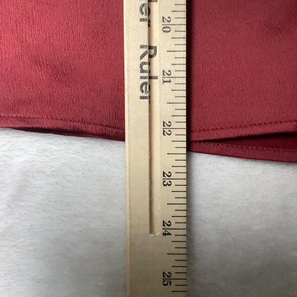 EXPRESS Sleeveless V-Neck Blouse Women Medium Rust Red Lightweight Wide Straps - Picture 6 of 7